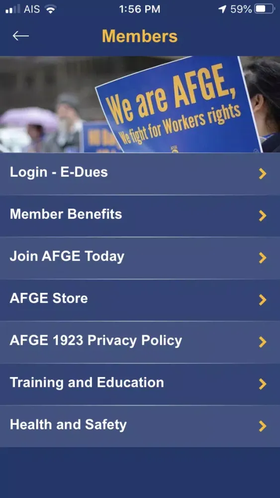 AFGE Local 1923应用截图