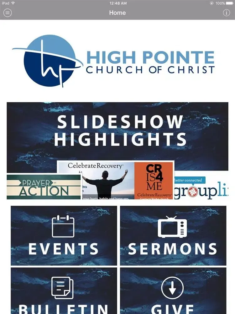 Скриншоты High Pointe Church Christ iPad 