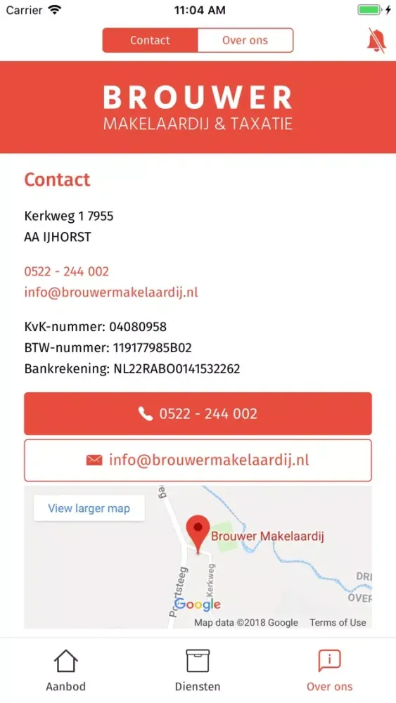 Brouwer Makelaardij スクリーンショット