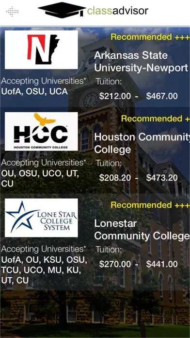 ClassAdvisor Screenshots
