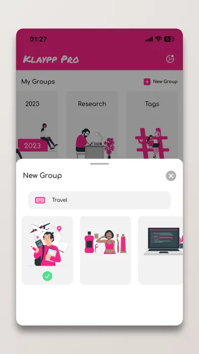 ภาพหน้าจอของ Klaypp: Clipboard Manager