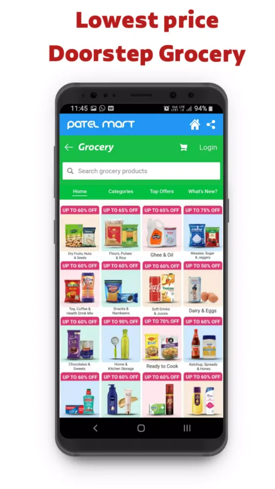 Tangkapan skrin Patel Mart