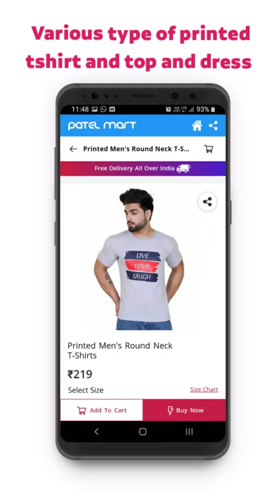 Tangkapan skrin Patel Mart