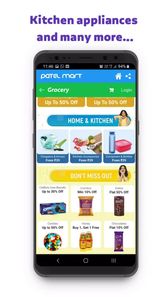 Tangkapan skrin Patel Mart