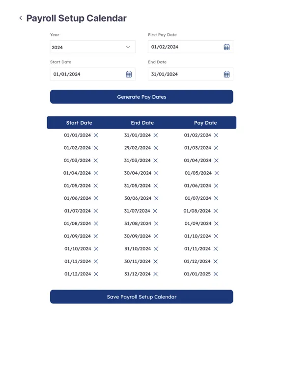 PayDay Global Payroll Software iPad  Screenshots