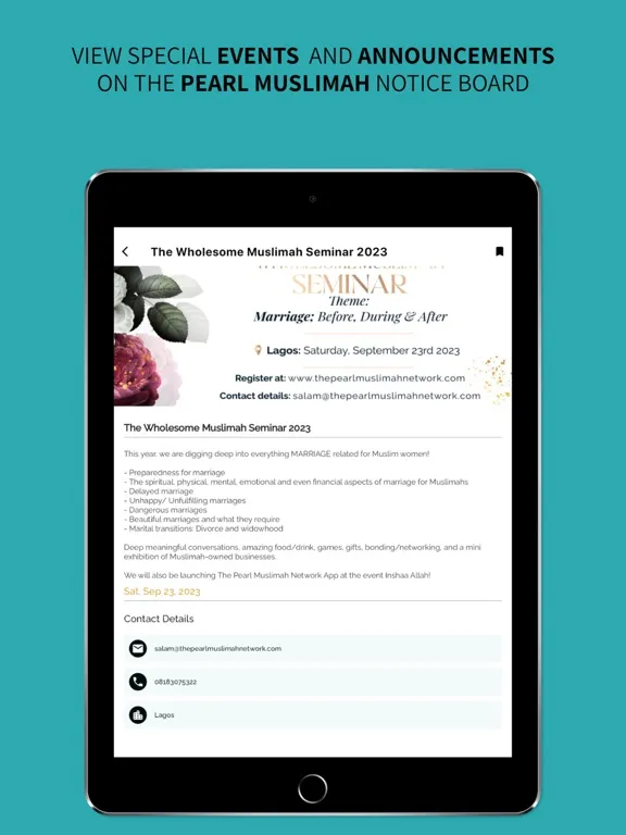 The Pearl Muslimah Network iPad  스크린샷