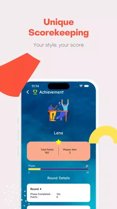 Zrzuty ekranu Phase 10 Scoreboard Pro