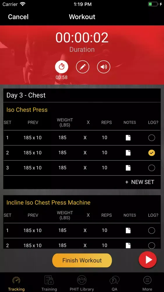 Ảnh chụp màn hình của PHIT APP