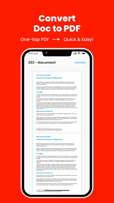 Capturas de tela do PDF Scan: Convert Photo to PDF