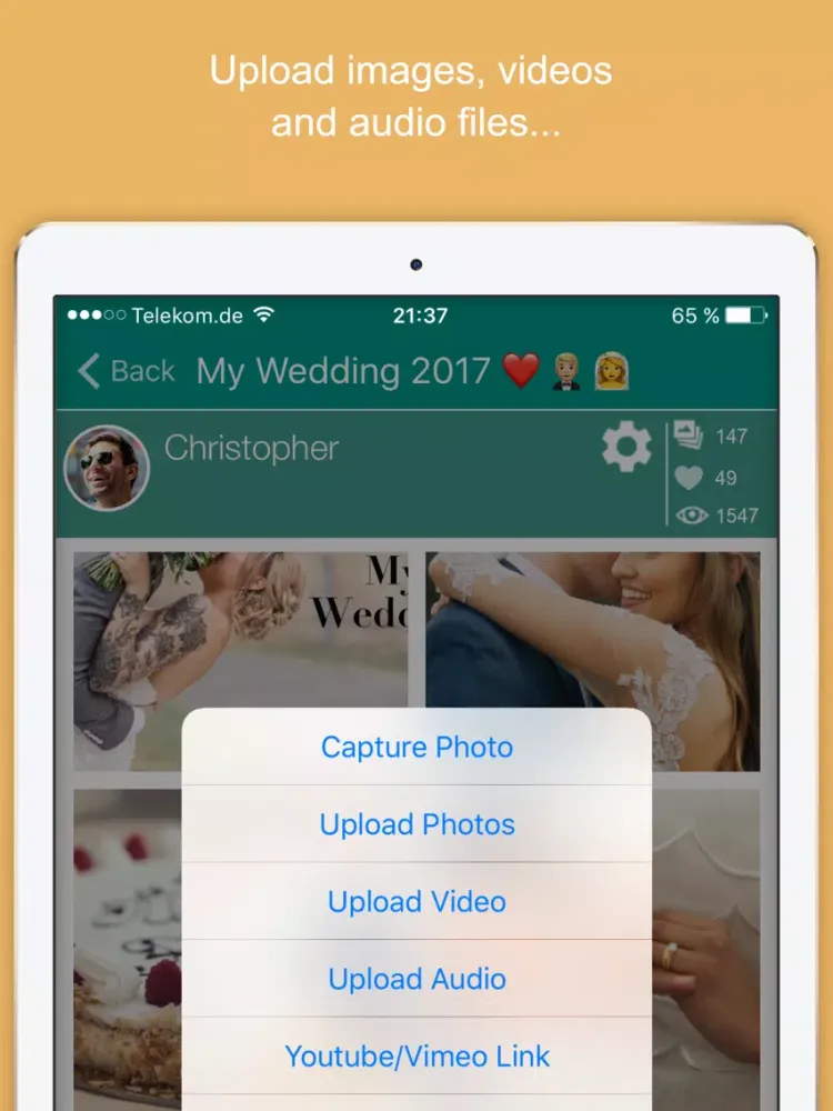 Picksha - Online Shared Albums iPad  स्क्रीनशॉट