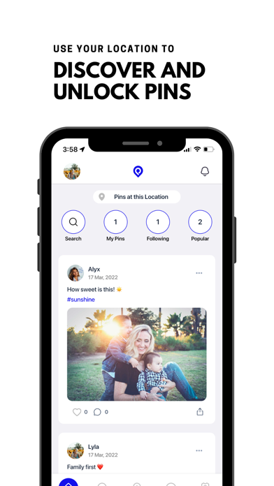 Tangkapan layar Pinity - Digital Time Capsule