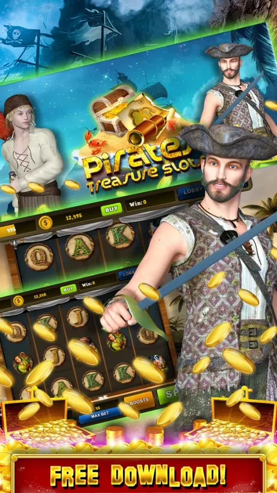 Скриншоты Pirates Treasure Slots Machines: Casino Free Mega Slot Tournament for fun! Legends of 7's Jackpot