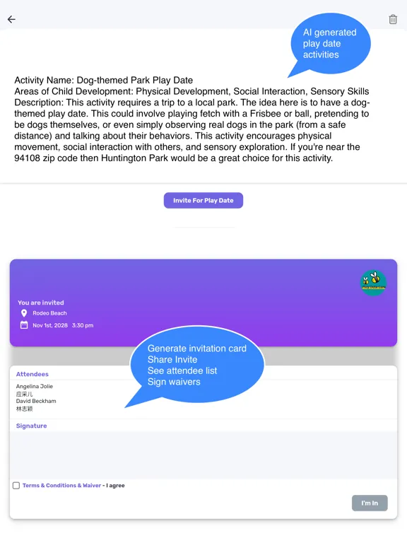 Play Date Care - KidCare iPad  স্ক্রিনশট