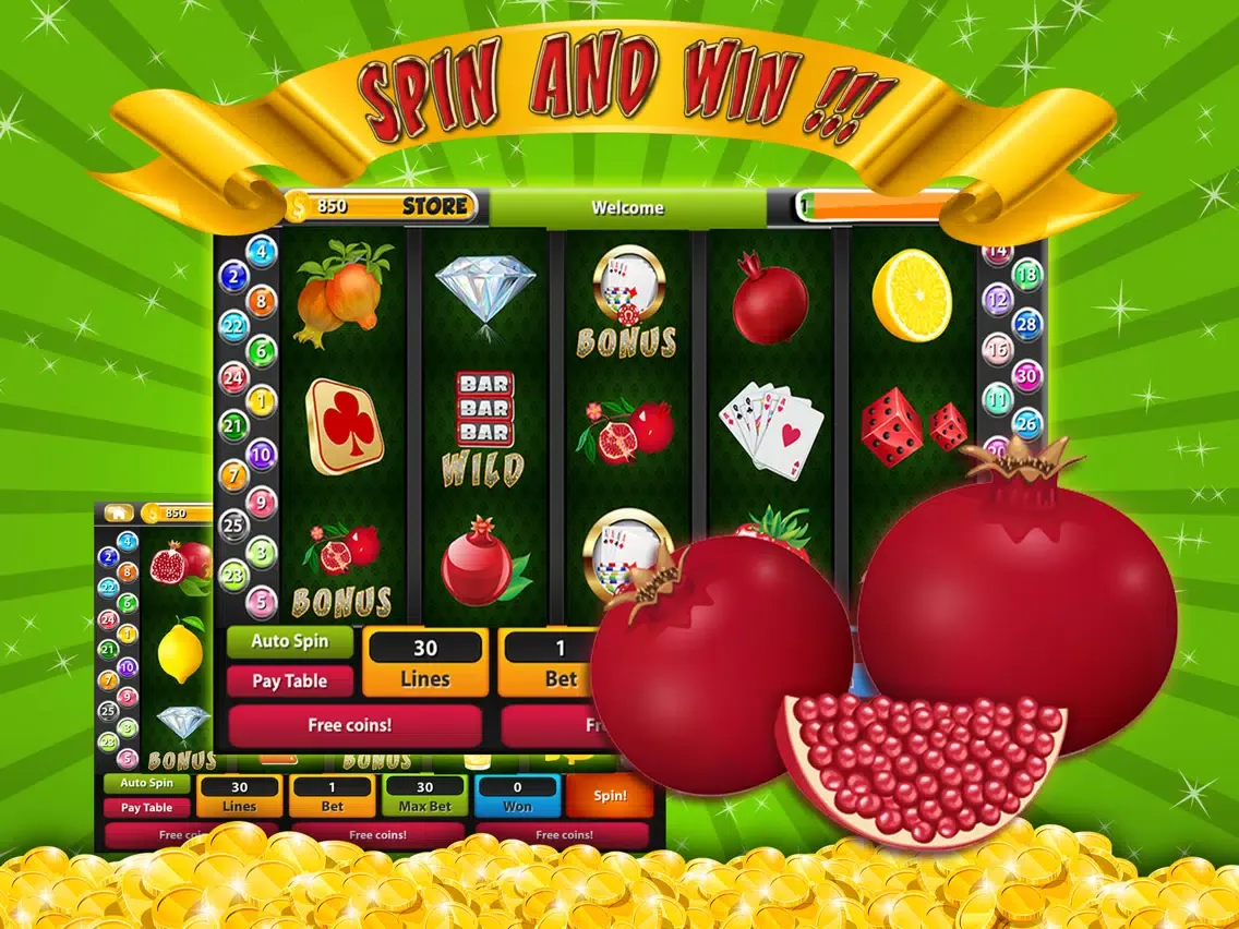 Pomegranate Slot Machines: Jackpot Streams Time. Play Favorite Casino Tournament iPad Screenshots