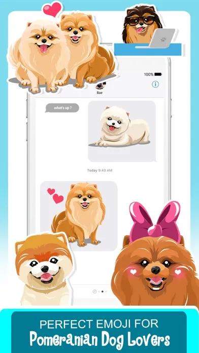Capturas de tela do Pomeranian Dog Emoji Stickers