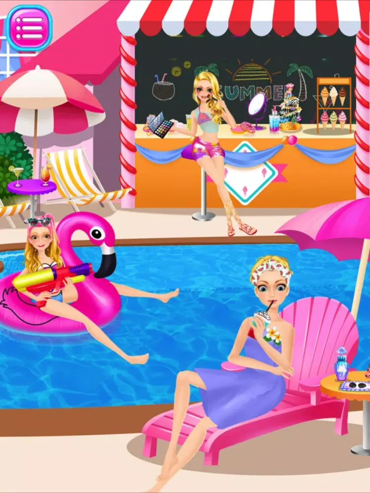 Dream Swimming Pool Costume Party ~ Pretty Girl iPad  Screenshots