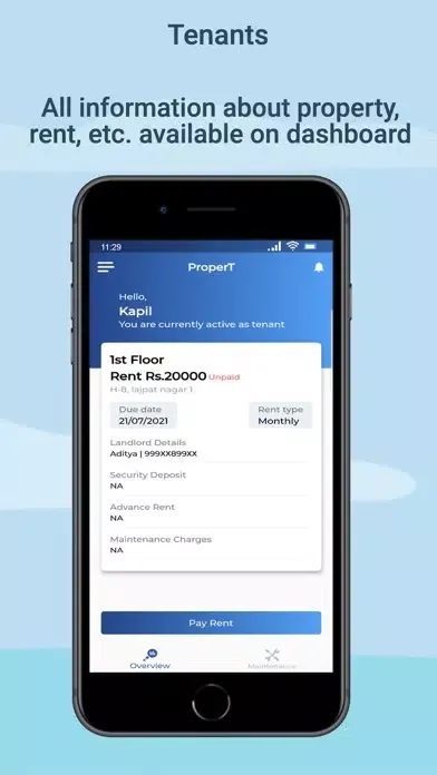 ภาพหน้าจอของ ProperT : Manage rent & tenant