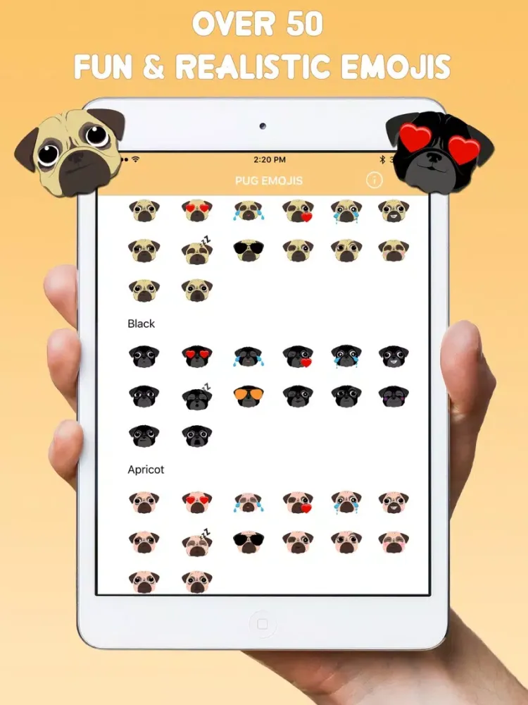 Pug Emojis + iPad  স্ক্রিনশট