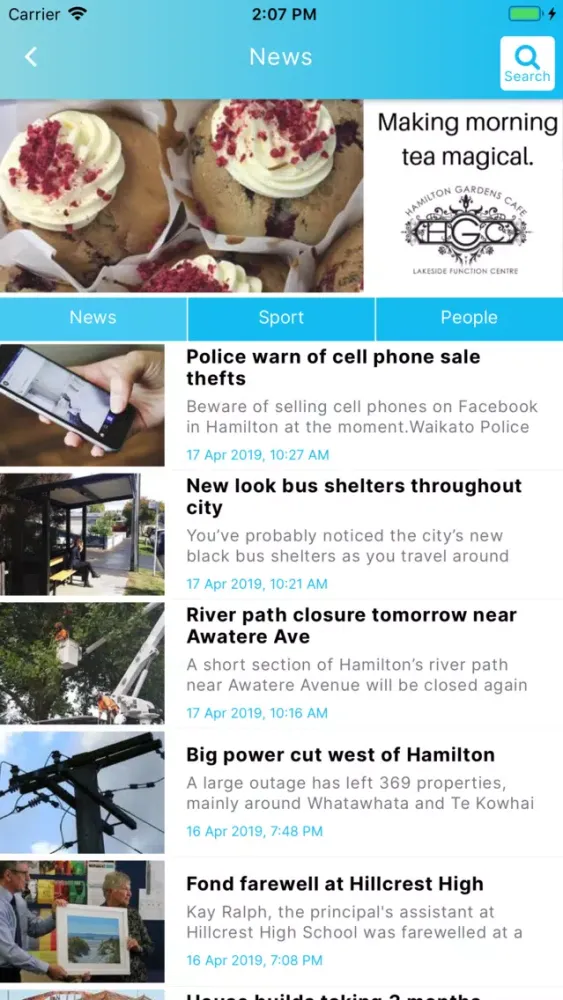Tangkapan layar The Hamilton App