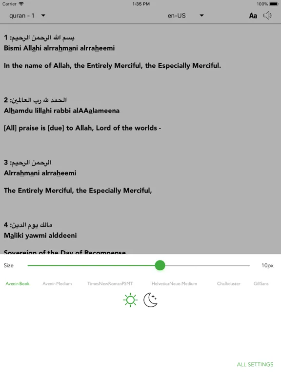 Quran with All Languages iPad  Screenshots