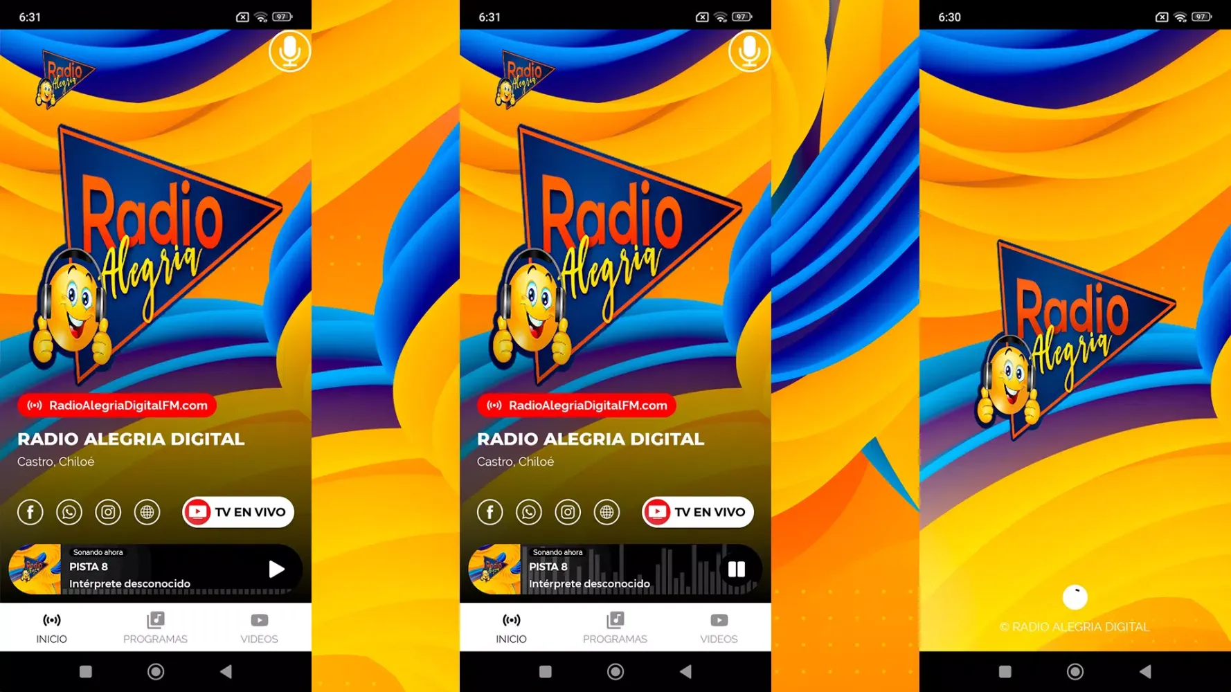 Radio Alegria Digital Screenshots