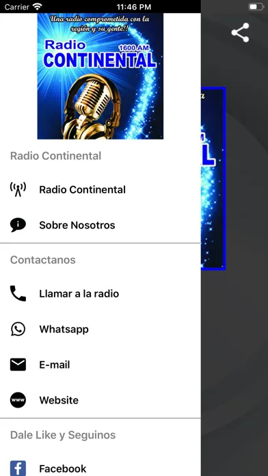 Capturas de tela do Radio Continental 1600 AM