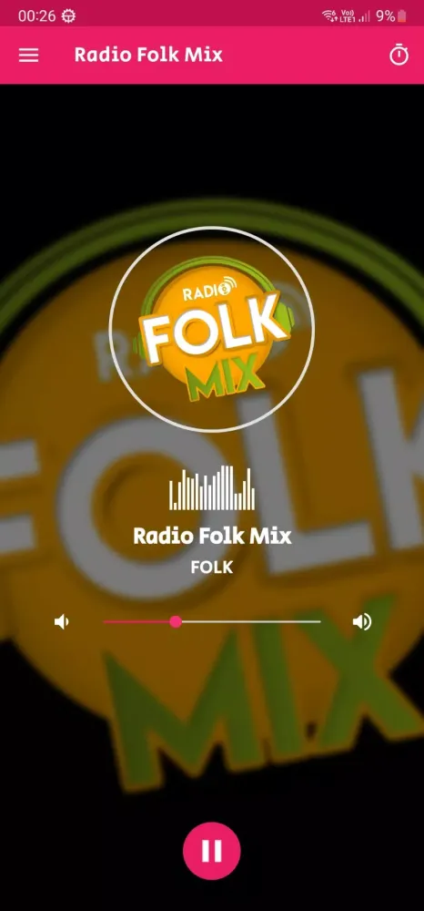 Tangkapan skrin Radio Folk Mix