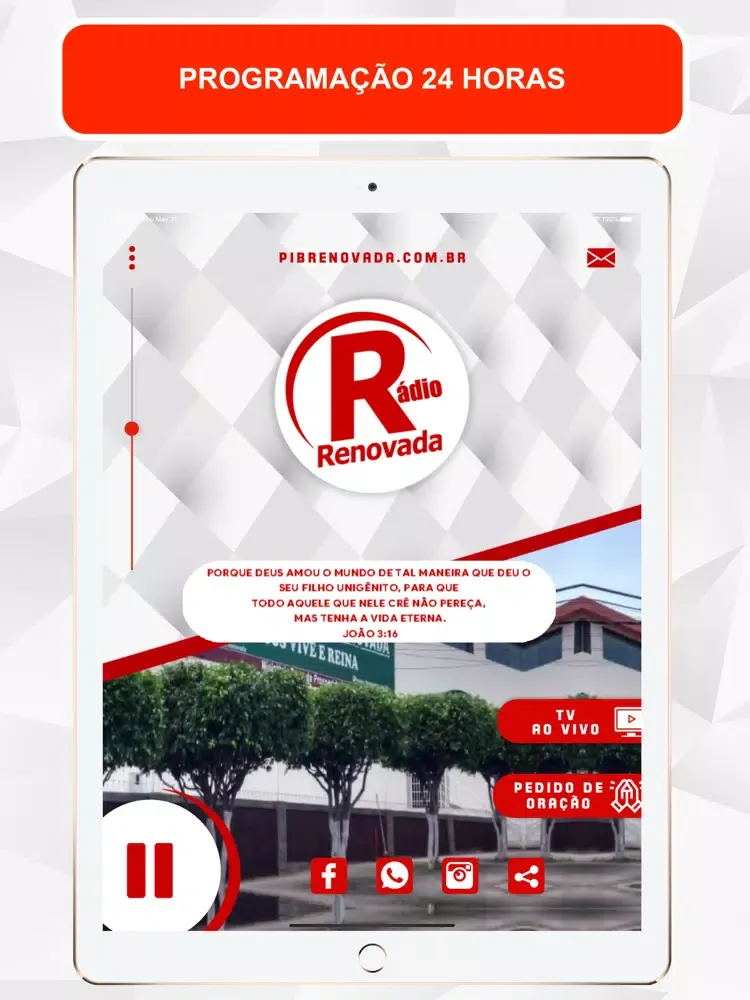 Скриншоты Rádio Renovada. iPad 