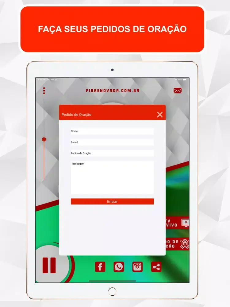 Скриншоты Rádio Renovada. iPad 
