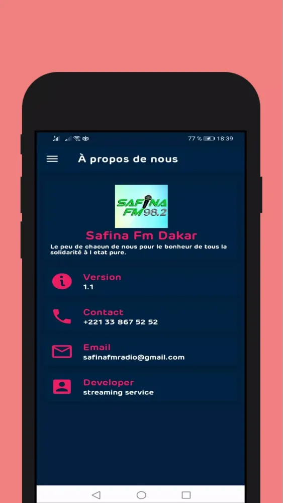 Radio Safina Fm Dakar 98.2 Screenshots