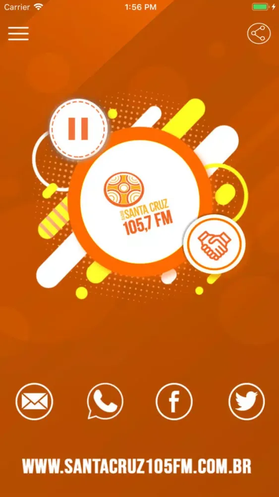 Ảnh chụp màn hình của Rádio Santa Cruz Jequitinhonha