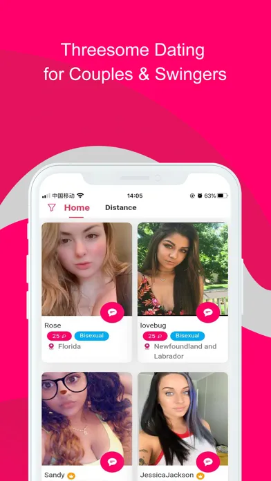 Tangkapan skrin Threesome&Foursome Dating app