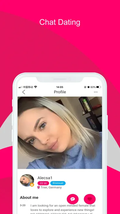 Tangkapan skrin Threesome&Foursome Dating app