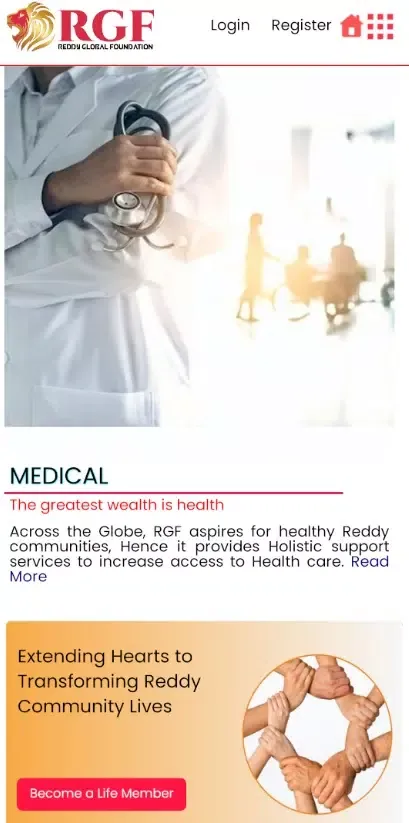 Capturas de pantalla de Reddy Global Foundation