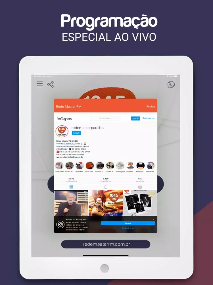 Rede Master FM 104,5 iPad  سکرین شاٹس
