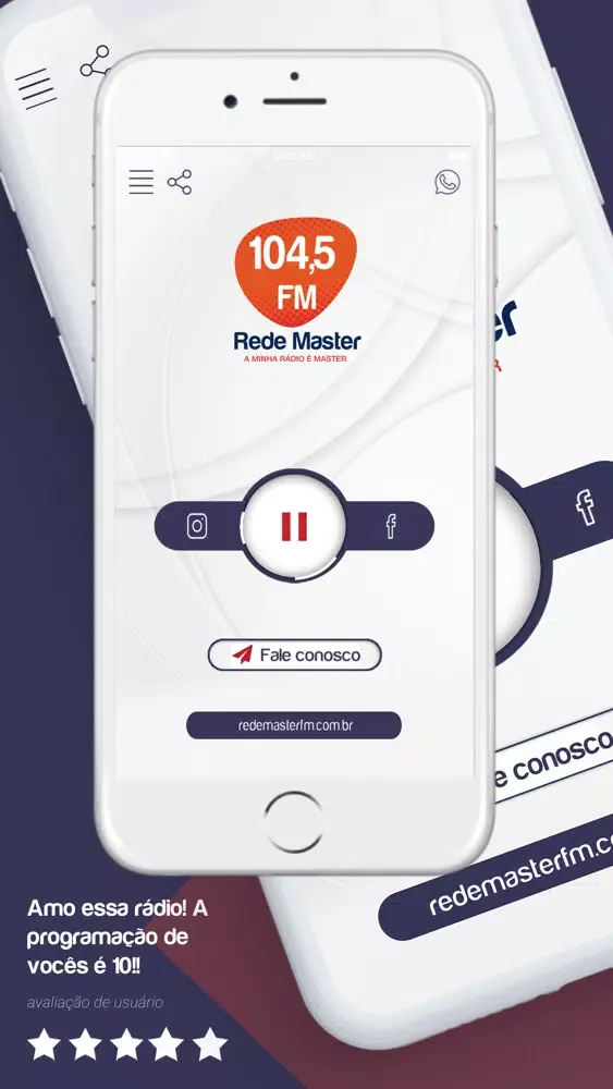 Rede Master FM 104,5 سکرین شاٹس