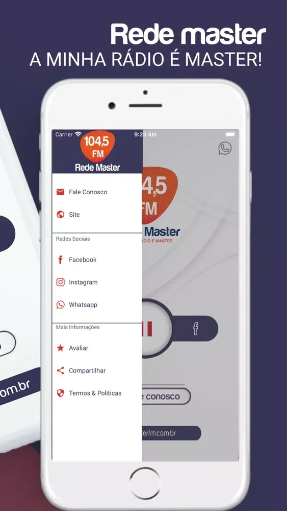 Rede Master FM 104,5 سکرین شاٹس