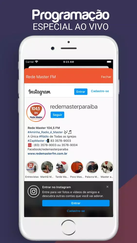 Rede Master FM 104,5 سکرین شاٹس