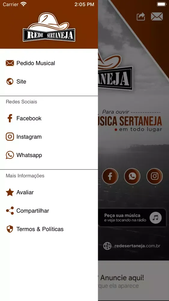 Captures d'écran de Rede Sertaneja