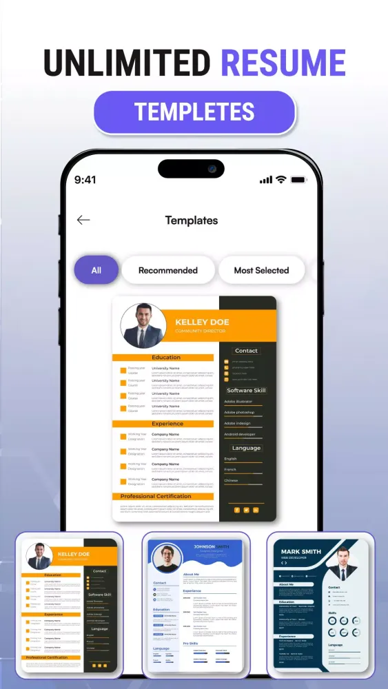 CV Maker AI Resume Builder स्क्रीनशॉट