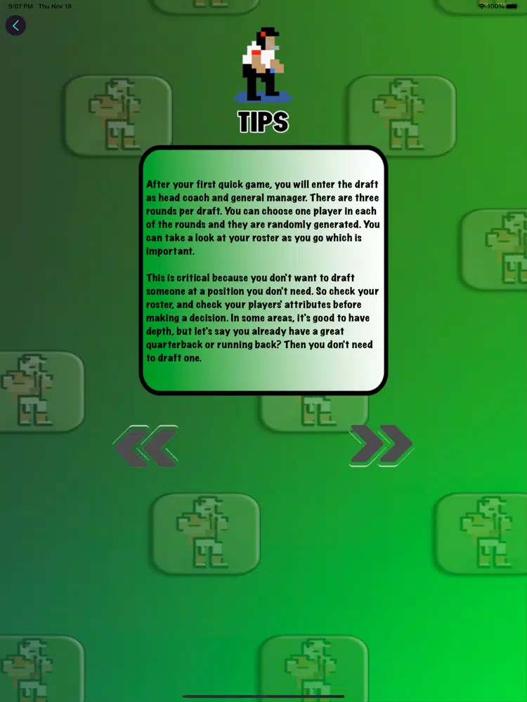 Credits Options for Retro Bowl iPad  स्क्रीनशॉट