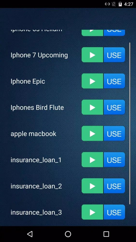 Captures d'écran de lPhone X ringtones