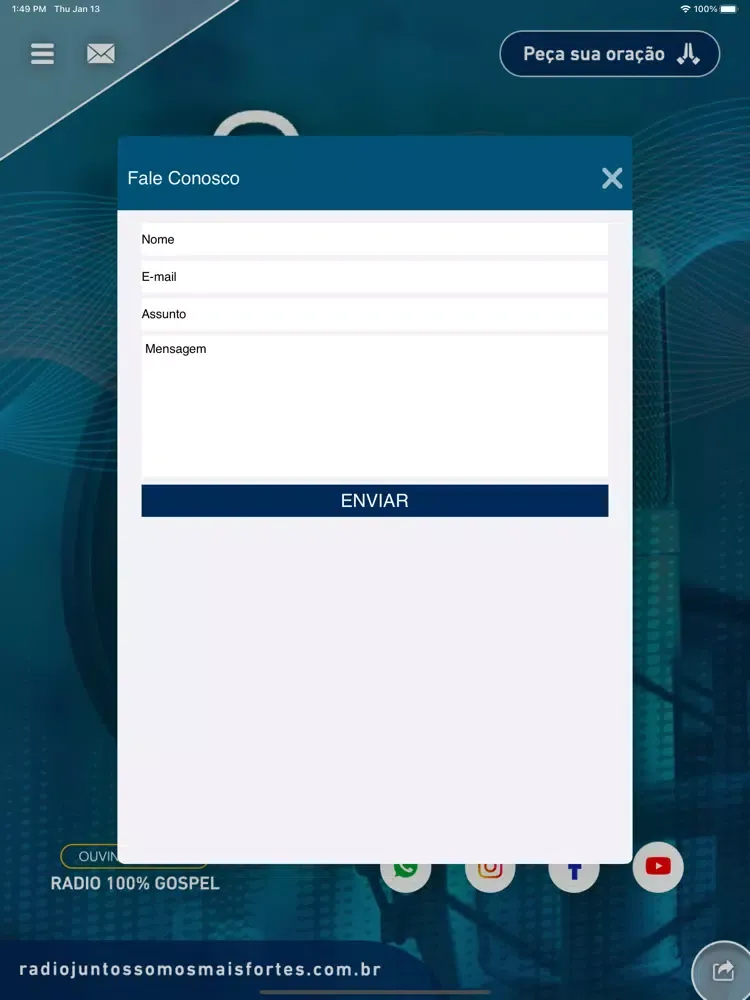 Скриншоты Rádio Juntos Somos Mais Fortes iPad 