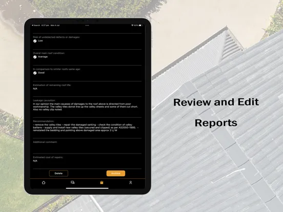 Capturas de tela do Roof Inspection Pro iPad 