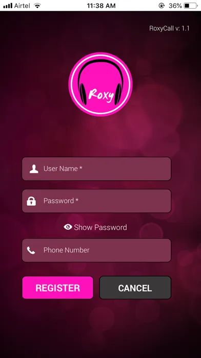 Captures d'écran de RoxyCall
