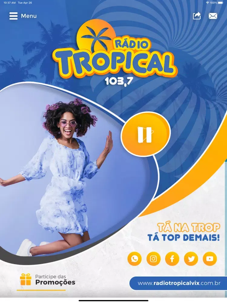 Rádio Tropical Vix! iPad  स्क्रीनशॉट