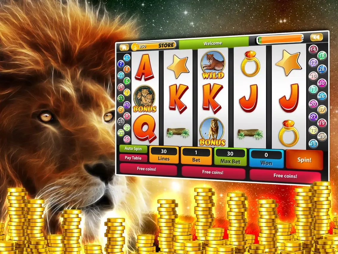 Safari Golden King Lion & Way Tiger Slots iPad 應用截圖