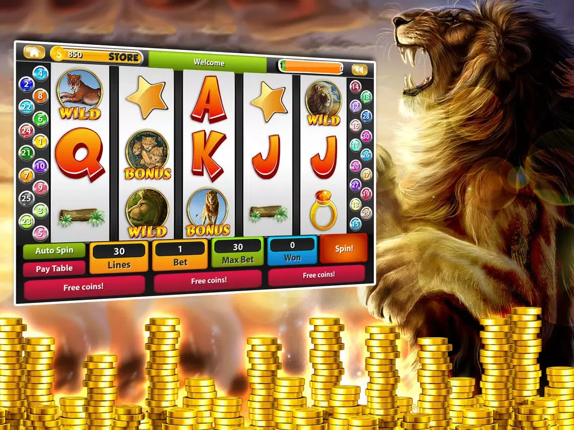 Safari Golden King Lion & Way Tiger Slots iPad 應用截圖