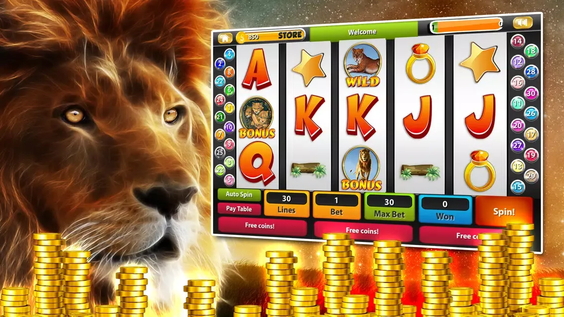 Safari Golden King Lion & Way Tiger Slots應用截圖