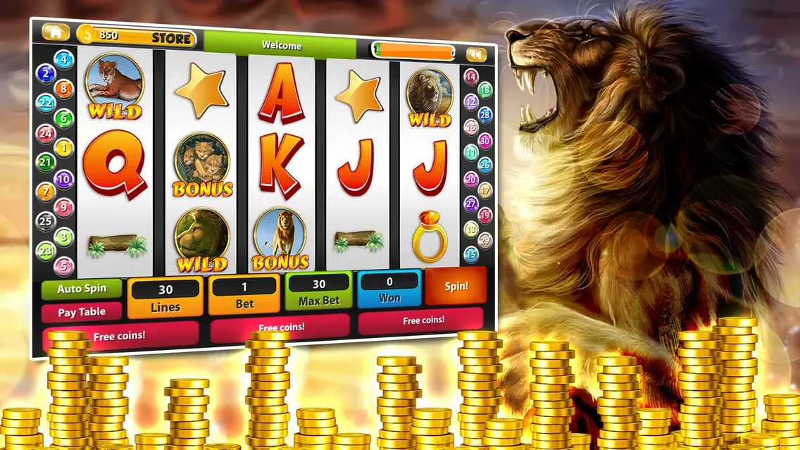 Safari Golden King Lion & Way Tiger Slots應用截圖